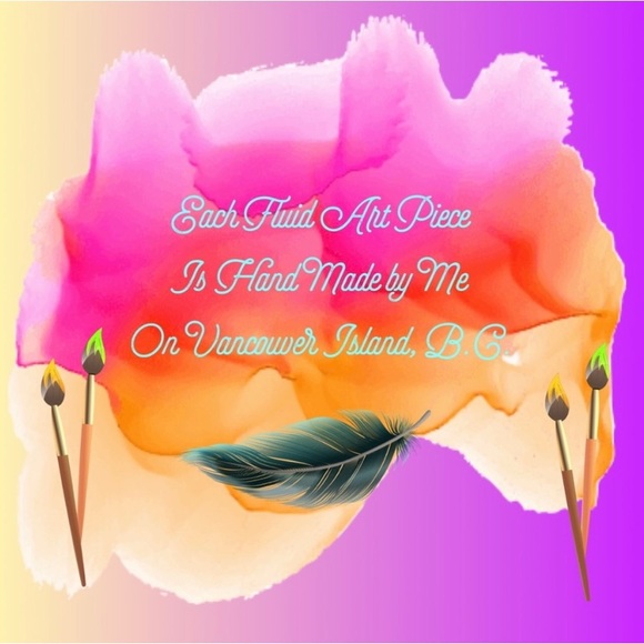 Handmade Fluid Art Necklace- Mermaid Pour - Picture 8 of 8